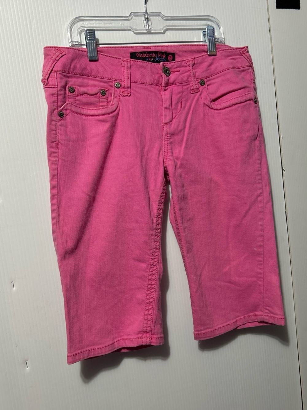 Celebrity Pink Bright Pink Knee-Length Bermuda Shorts